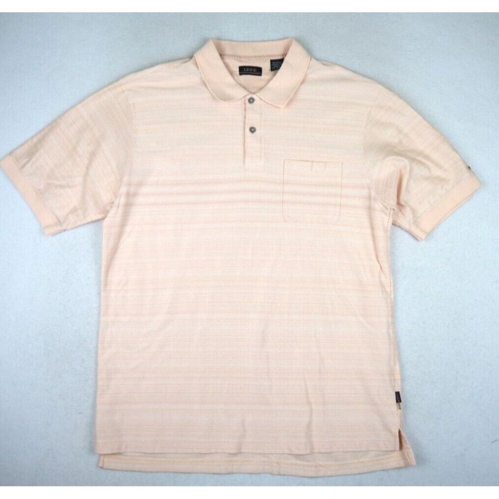 IZOD X.F.G. - MEN'S LIGHT PINK SHORT SLEEVE POLO SHIRT - SIZE L